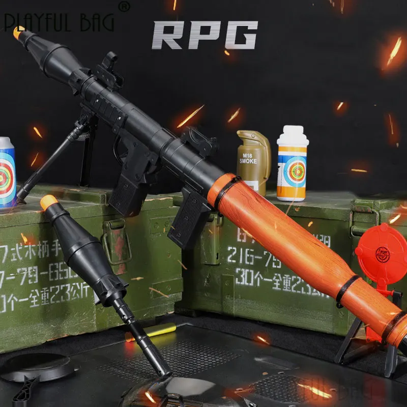 PB Playful bag Children rpg rocket launcher toys Soft head rocket toys Outdoor CS soft bullet game equipment QG31S
PB Playful bag Children rpg rocket launcher toys Soft head rocket toys Outdoor CS soft bullet game equipment QG31S