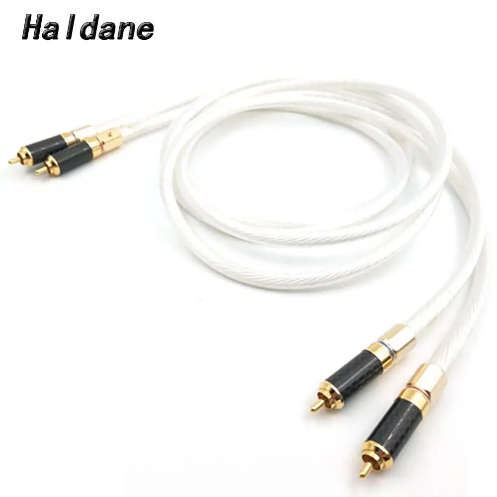 Haldane Pair HIFI RCA Cable Audio Cable 7N OCC Silver Plated Interconnect Cable With Carbon Fiber Gold Plated RCA
Haldane Pair HIFI RCA Cable Audio Cable 7N OCC Silver Plated Interconnect Cable With Carbon Fiber Gold Plated RCA
