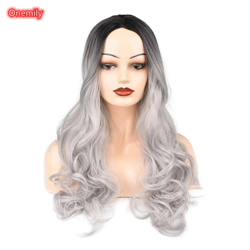 Onemily Very Long Very Thick Natural Wave Ombre Silver Gray Wig Long Wavy Women Wigs No Bangs
Onemily Very Long Very Thick Natural Wave Ombre Silver Gray Wig Long Wavy Women Wigs No Bangs