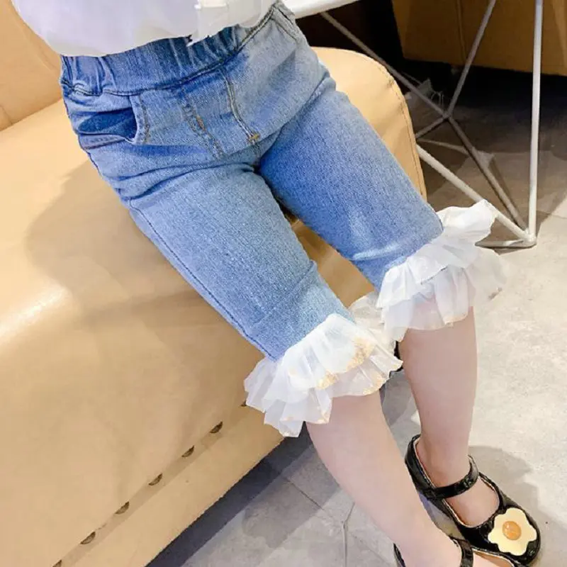 Girls' Trousers All-Match Stitching Mesh Jeans 2024 Summer New Baby Kids Shorts Children'S Clothing For Girls Elastic Belt Jeans
Girls' Trousers All-Match Stitching Mesh Jeans 2024 Summer New Baby Kids Shorts Children'S Clothing For Girls Elastic Belt Jeans