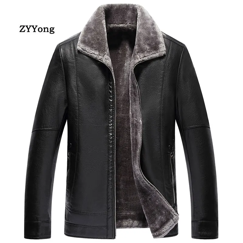 Winter Black Fleece Fur Collar Leather Jacket Men Parka Coat Overcoat Plus Velvet Warm PU Large Size Casual Outwear Windbreaker
Winter Black Fleece Fur Collar Leather Jacket Men Parka Coat Overcoat Plus Velvet Warm PU Large Size Casual Outwear Windbreaker