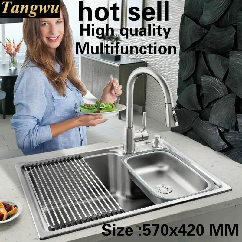 Утолщенная раковина Tangwu de для мытья овощей, из нержавеющей стали 304, 57x42 см
Утолщенная раковина Tangwu de для мытья овощей, из нержавеющей стали 304, 57x42 см