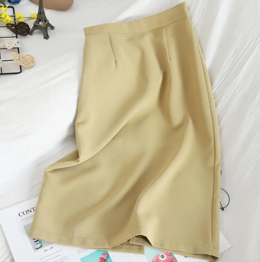 High Waist Bodycon Skirt Womens Black Green Yellow Feminino Formal High Quality Ladies Pencil Skirts q722
High Waist Bodycon Skirt Womens Black Green Yellow Feminino Formal High Quality Ladies Pencil Skirts q722