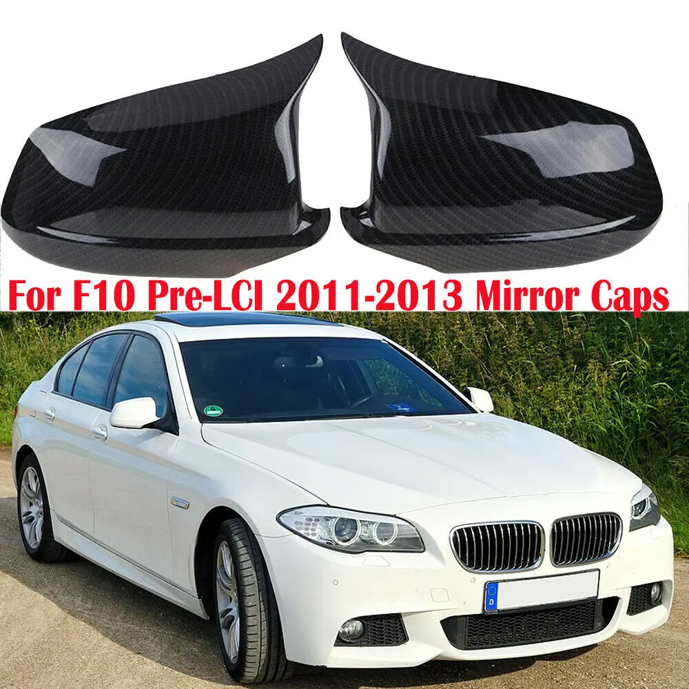 Carbon Fiber / Gloss Black Door Side Mirror Cover Caps For BMW 5 Series F10 F11 Pre-LCI 2011-2013
Carbon Fiber / Gloss Black Door Side Mirror Cover Caps For BMW 5 Series F10 F11 Pre-LCI 2011-2013