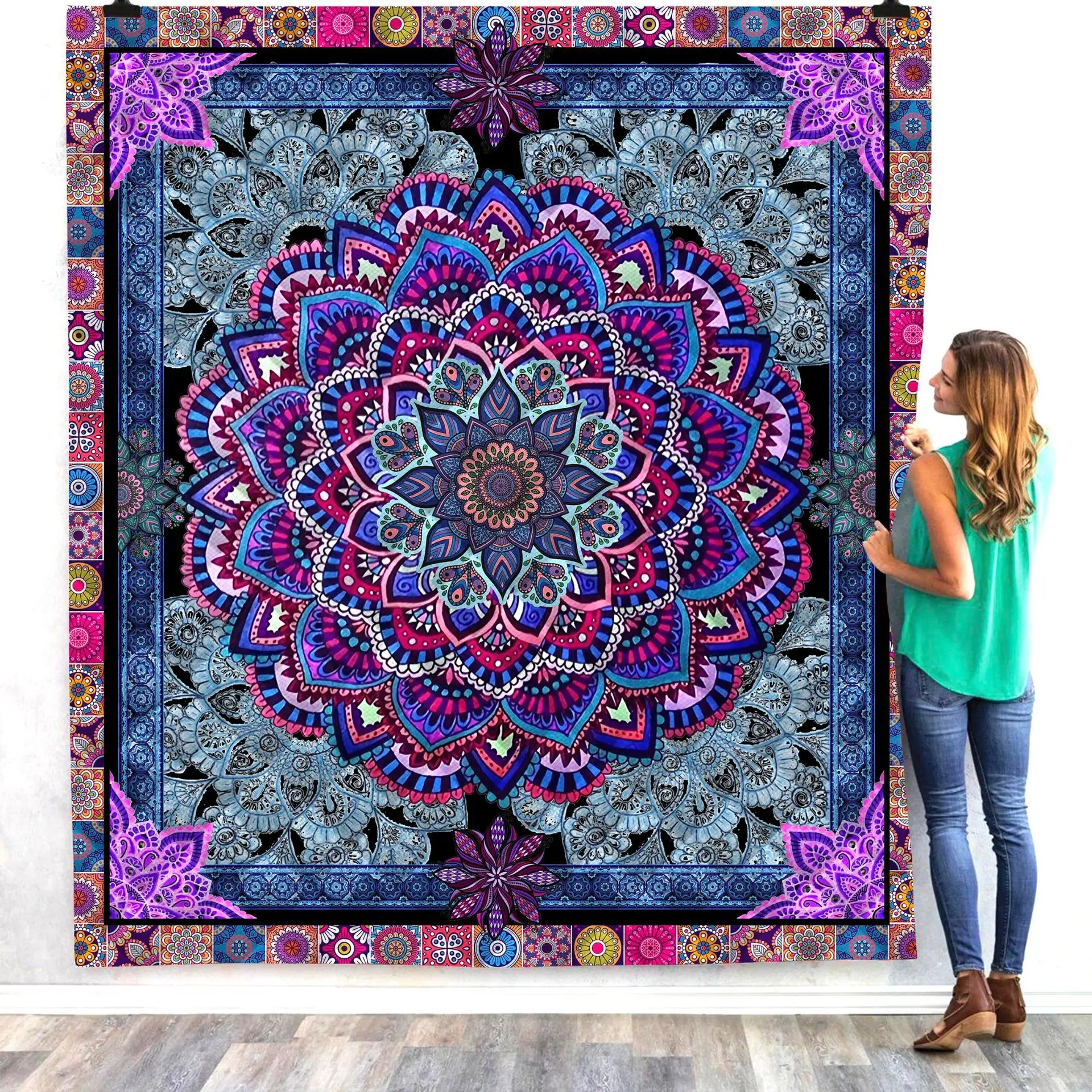 Bohemian style psychedel 3D Quilt Blanket For Kids Adults Bedding Throw Soft Warm Thin Office Blanket With Cotton Quilt style-5
Bohemian style psychedel 3D Quilt Blanket For Kids Adults Bedding Throw Soft Warm Thin Office Blanket With Cotton Quilt style-5