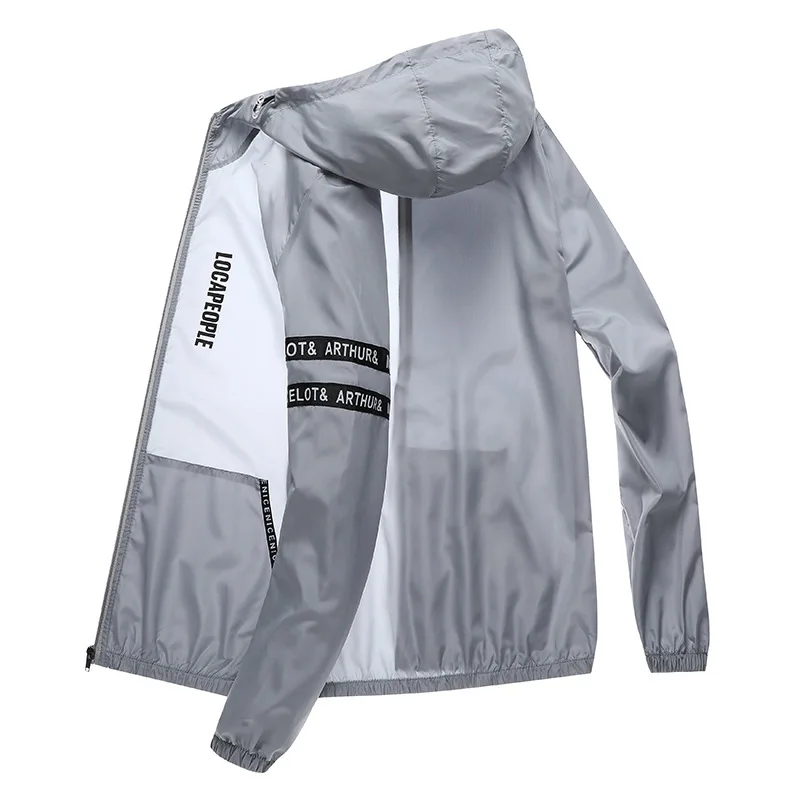 Jacket Men Spring Autumn New Mens Thin Sun Protection Clothing Splicing Hooded Jackets Coat Casual Windbreakers Men's Coats
Jacket Men Spring Autumn New Mens Thin Sun Protection Clothing Splicing Hooded Jackets Coat Casual Windbreakers Men's Coats