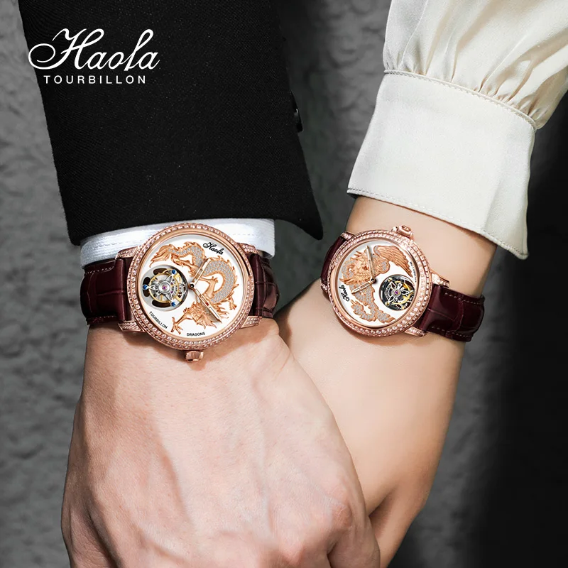 Haofa Couple Watch Luxury Tourbillon Watch Manual Movement Mechanical Wristwatch Sapphire Lovers Tourbillon Ladies Mens Watches
Haofa Couple Watch Luxury Tourbillon Watch Manual Movement Mechanical Wristwatch Sapphire Lovers Tourbillon Ladies Mens Watches