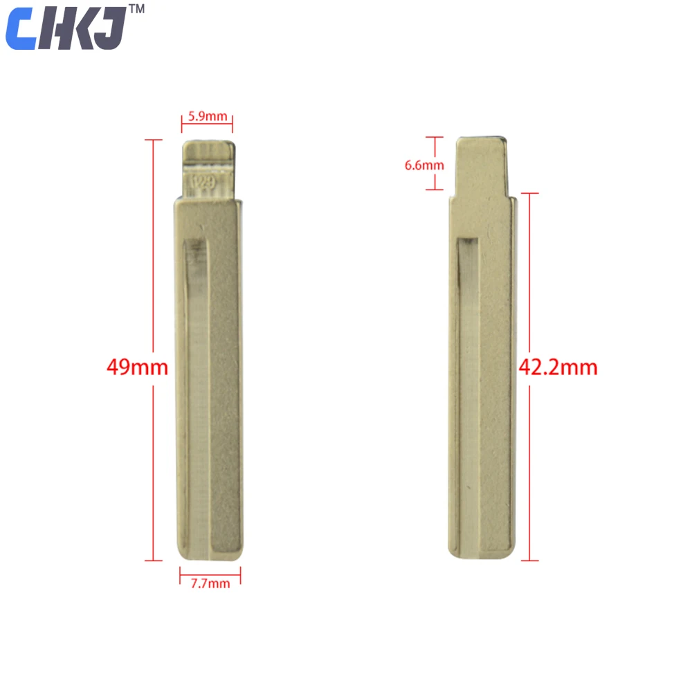 CHKJ 10PCS #129 #130 Metal Blank Uncut Flip KD Key Blade For H-yundai For Kia Car Remote Key Embryo Uncut HY20 Right Left Blade
CHKJ 10PCS #129 #130 Metal Blank Uncut Flip KD Key Blade For H-yundai For Kia Car Remote Key Embryo Uncut HY20 Right Left Blade