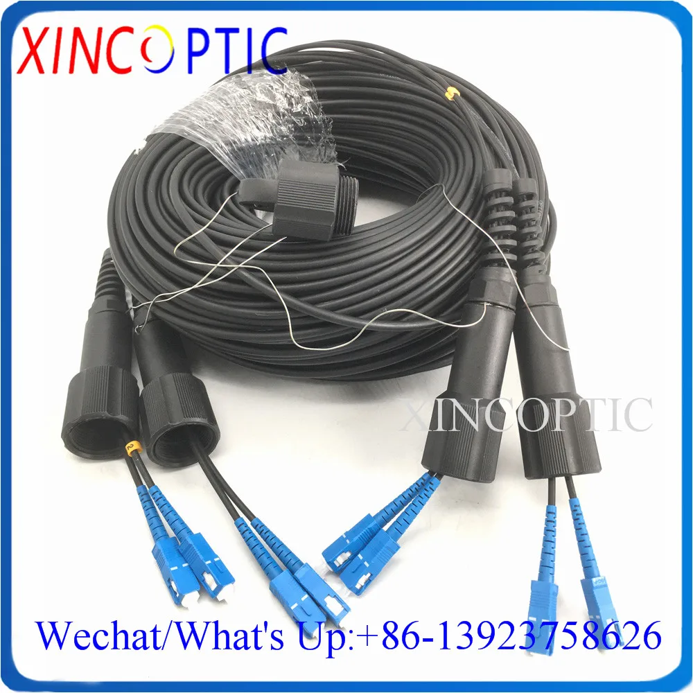 50M,SM,4Core,G657A,MM OM1 OM2 Armored Black Cable,4.0mm,4F/4C 2Pcs PDSCUPC Armoured Fiber Optical Patch Cord Cable Connector
50M,SM,4Core,G657A,MM OM1 OM2 Armored Black Cable,4.0mm,4F/4C 2Pcs PDSCUPC Armoured Fiber Optical Patch Cord Cable Connector