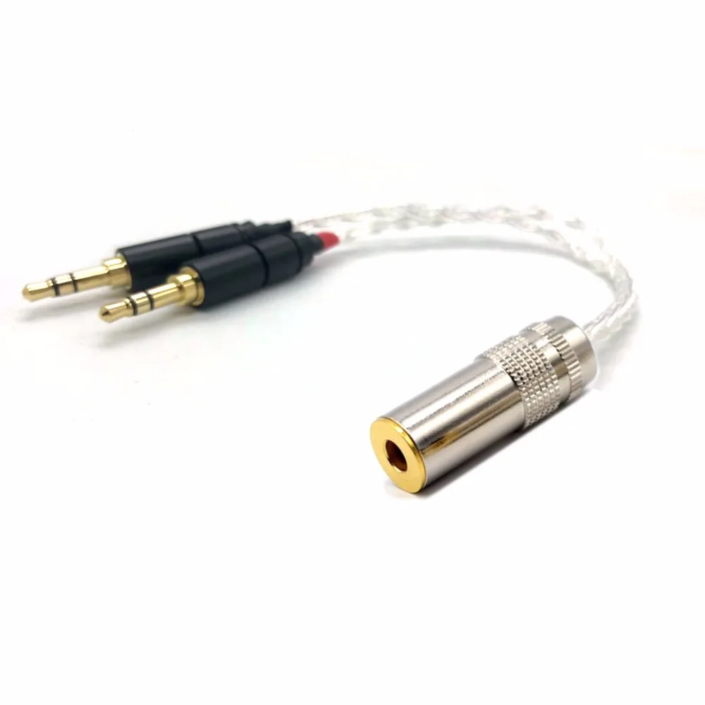 10cm Silver plated 2x 3.5mm Male to 4.4mm Balanced Female Audio Adapter Cable for PHA-3 Pono Player
10cm Silver plated 2x 3.5mm Male to 4.4mm Balanced Female Audio Adapter Cable for PHA-3 Pono Player