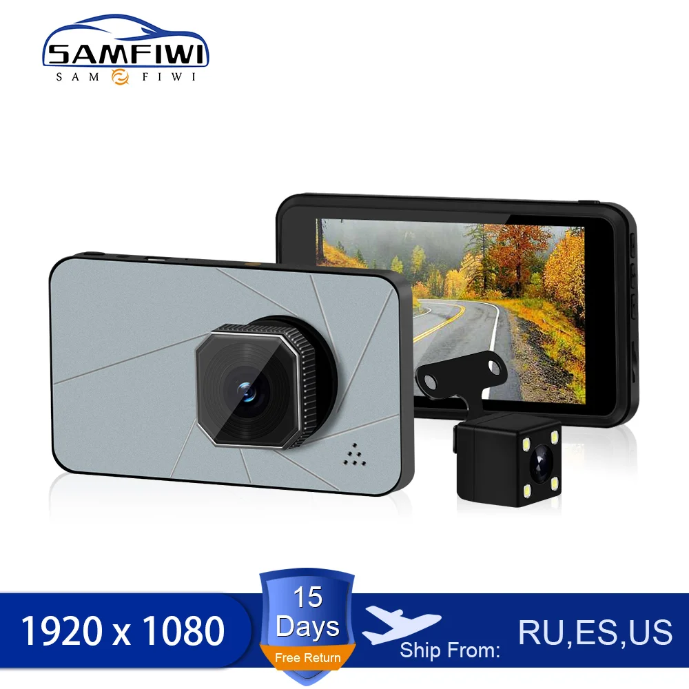 Видеорегистратор для автомобиля Full HD 1080P 4 дюйма Dashcam двойная камера заднего вида видеорегистратор для автомобилей ночное видение g-сенсор
Видеорегистратор для автомобиля Full HD 1080P 4 дюйма Dashcam двойная камера заднего вида видеорегистратор для автомобилей ночное видение g-сенсор