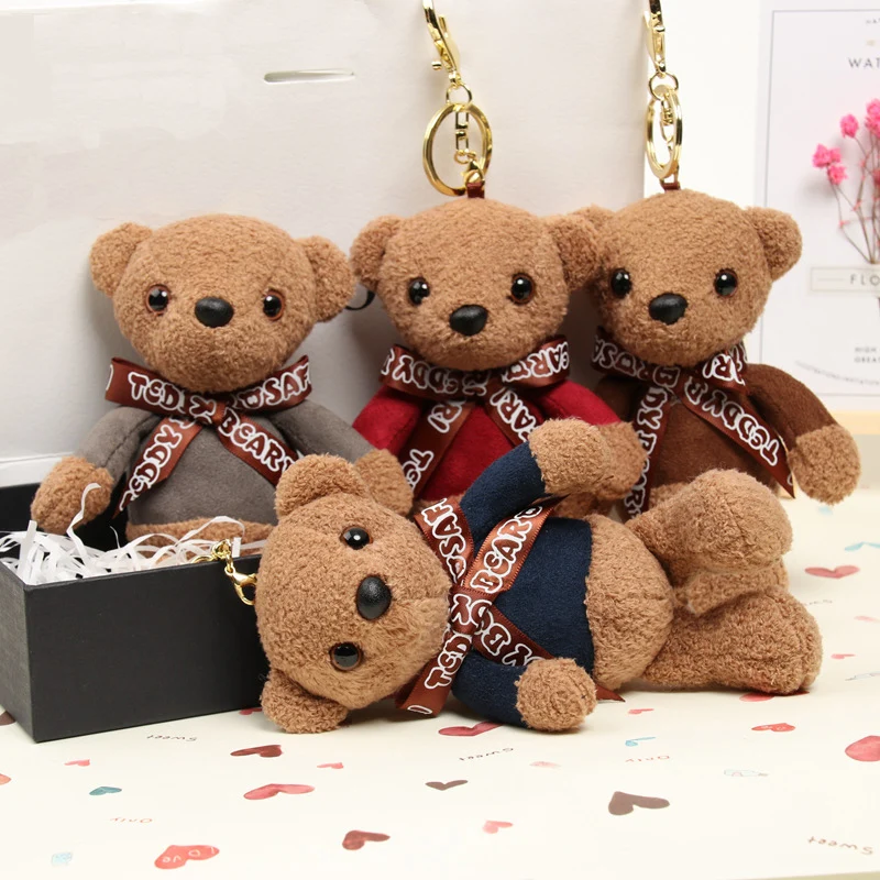 1pc 15cm Cute Teddy Bear Keychain Plush Dolls Stuffed Animals Joint Bears Small Bag Pendant Key Chains for Girls Kids Toys
1pc 15cm Cute Teddy Bear Keychain Plush Dolls Stuffed Animals Joint Bears Small Bag Pendant Key Chains for Girls Kids Toys