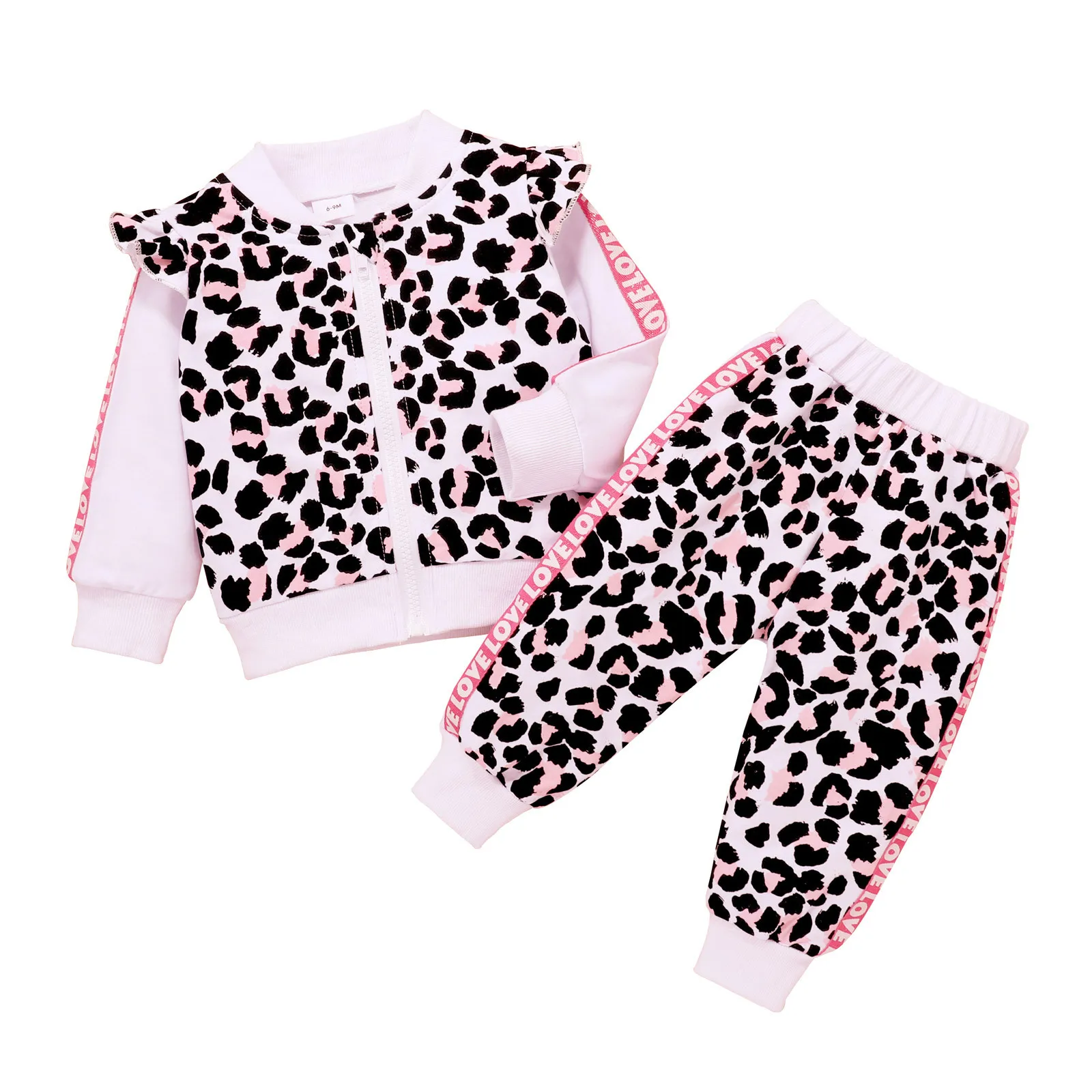 Fashion Baby Girls Clothes Leopard Print Fly Sleeve Zipper Coat +Pants Infant Outfit Autumn Girl Clothing Sets 9 12 18 24 Months
Fashion Baby Girls Clothes Leopard Print Fly Sleeve Zipper Coat +Pants Infant Outfit Autumn Girl Clothing Sets 9 12 18 24 Months