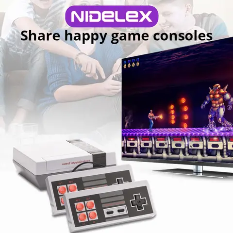 Console per videogiochi retrò uscita AV Console TV 500 giochi classici integrati lettore da gioco Dual Gamepad per FC/ N ES