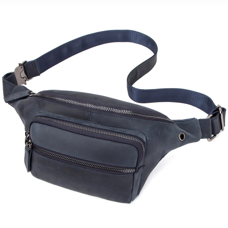 Trendy top layer leather sports belt bag European and American trend diagonal mobile phone belt bag
Trendy top layer leather sports belt bag European and American trend diagonal mobile phone belt bag