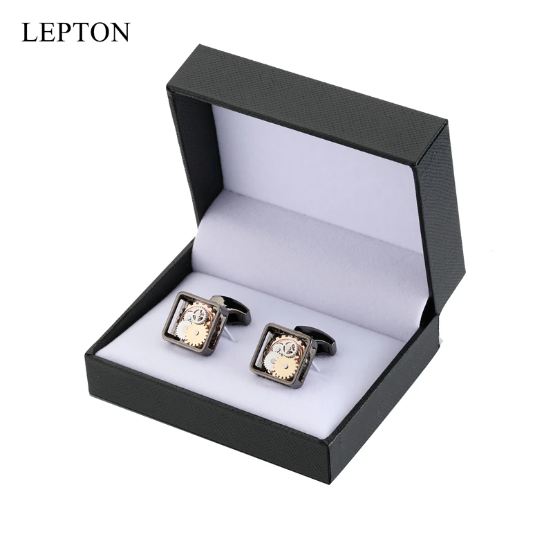 Lepton Steampunk Gear Cufflinks For Men Square Black Color Watch Mechanism Gears Cuff Links Man Shirt Cuffs Cufflink Best Gift
Lepton Steampunk Gear Cufflinks For Men Square Black Color Watch Mechanism Gears Cuff Links Man Shirt Cuffs Cufflink Best Gift