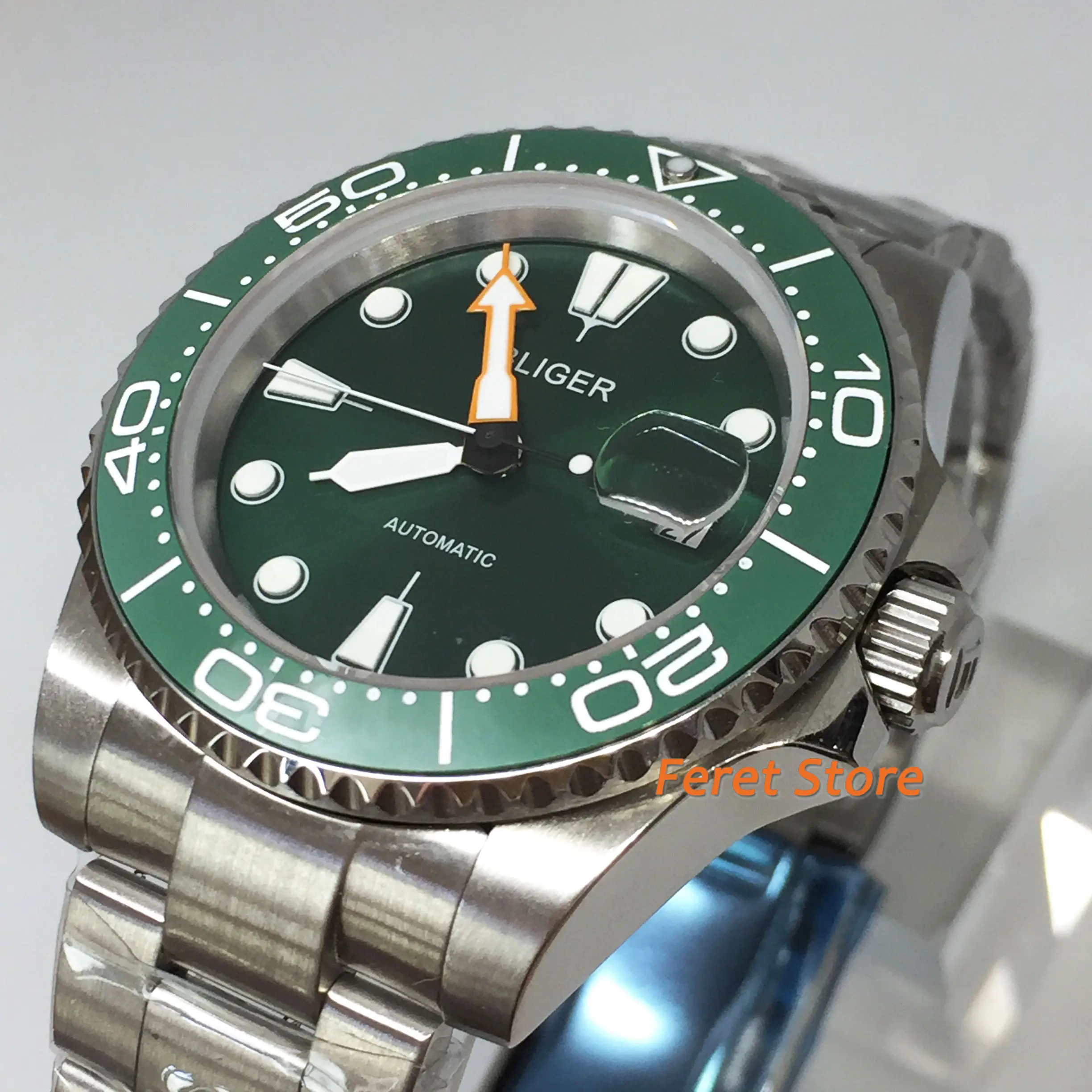 Bliger new 40mm Sapphire Glass black/blue/green Sterile Dial Date Luminous Men's Top Casual Luxury Mechanical Automatic Watch
Bliger new 40mm Sapphire Glass black/blue/green Sterile Dial Date Luminous Men's Top Casual Luxury Mechanical Automatic Watch