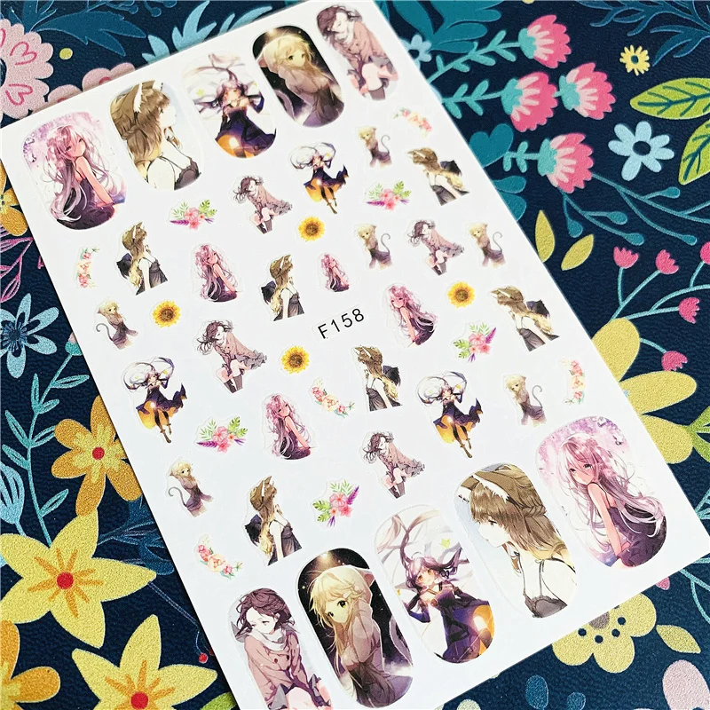 Newest F-155-156-157-158-159 Anime girl 3d nail art sticker nail decal stamping export japan designs rhinestones decorations
Newest F-155-156-157-158-159 Anime girl 3d nail art sticker nail decal stamping export japan designs rhinestones decorations