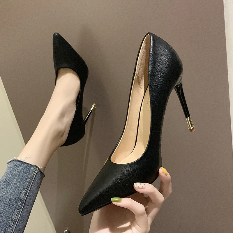 34-39 10cm High Heels Women Stiletto Point Toe Woman Sexy Heels Pumps Black Shoes For Female
34-39 10cm High Heels Women Stiletto Point Toe Woman Sexy Heels Pumps Black Shoes For Female