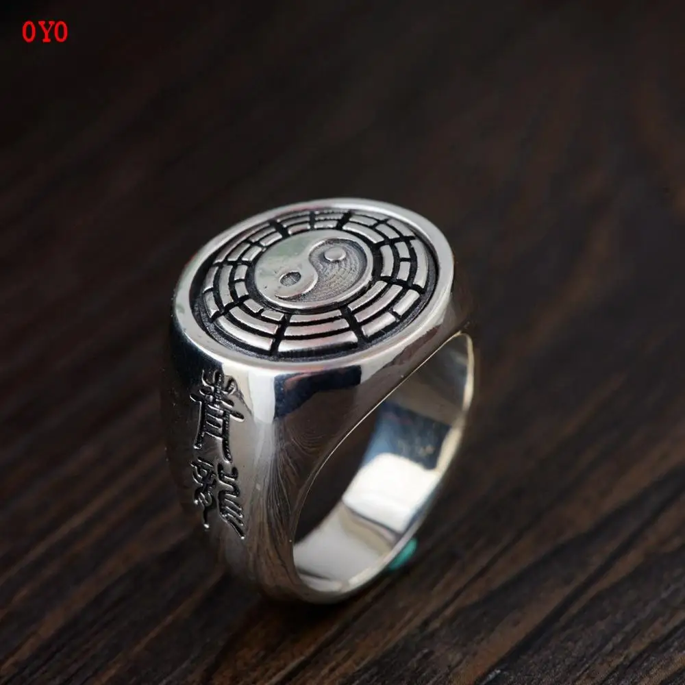 Thai silver ring S925 sterling silver antique style men's gossip rotating ring
Thai silver ring S925 sterling silver antique style men's gossip rotating ring