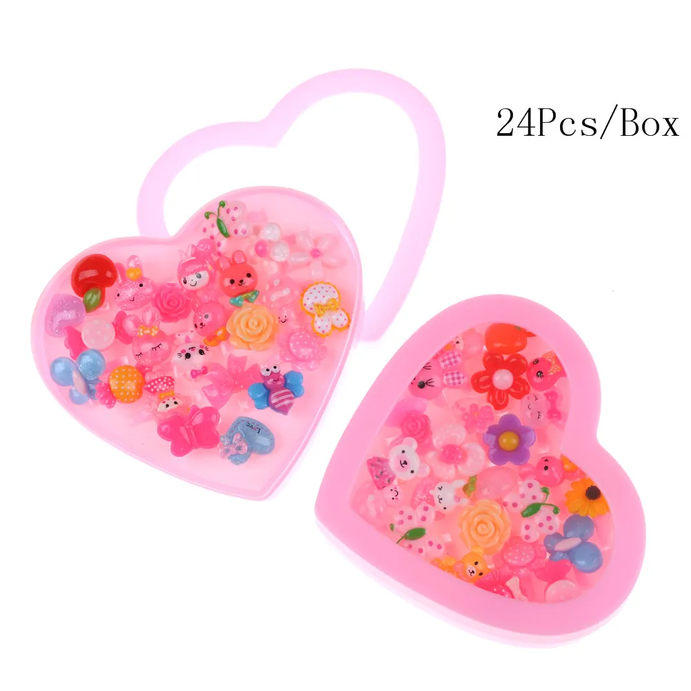 24pcs/set Mix Animals Rabbit Flower Heart Baby Kids Girl Children's Cartoon Rings With Display Box For Christmas Gift Craft Toy
24pcs/set Mix Animals Rabbit Flower Heart Baby Kids Girl Children's Cartoon Rings With Display Box For Christmas Gift Craft Toy
