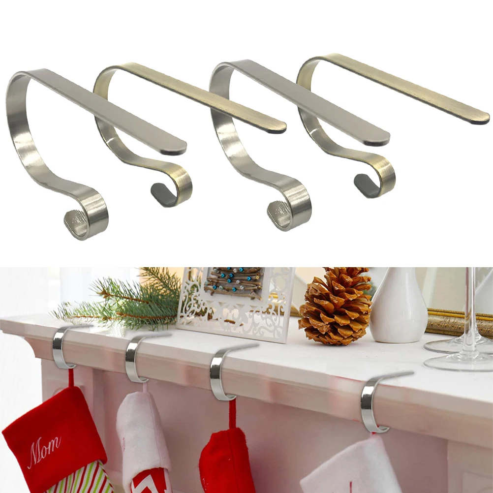 4 Pcs Christmas Socking Holders Christmas Fireplace Metal Hanging Hooks Multi-purpose Metal Hook
4 Pcs Christmas Socking Holders Christmas Fireplace Metal Hanging Hooks Multi-purpose Metal Hook