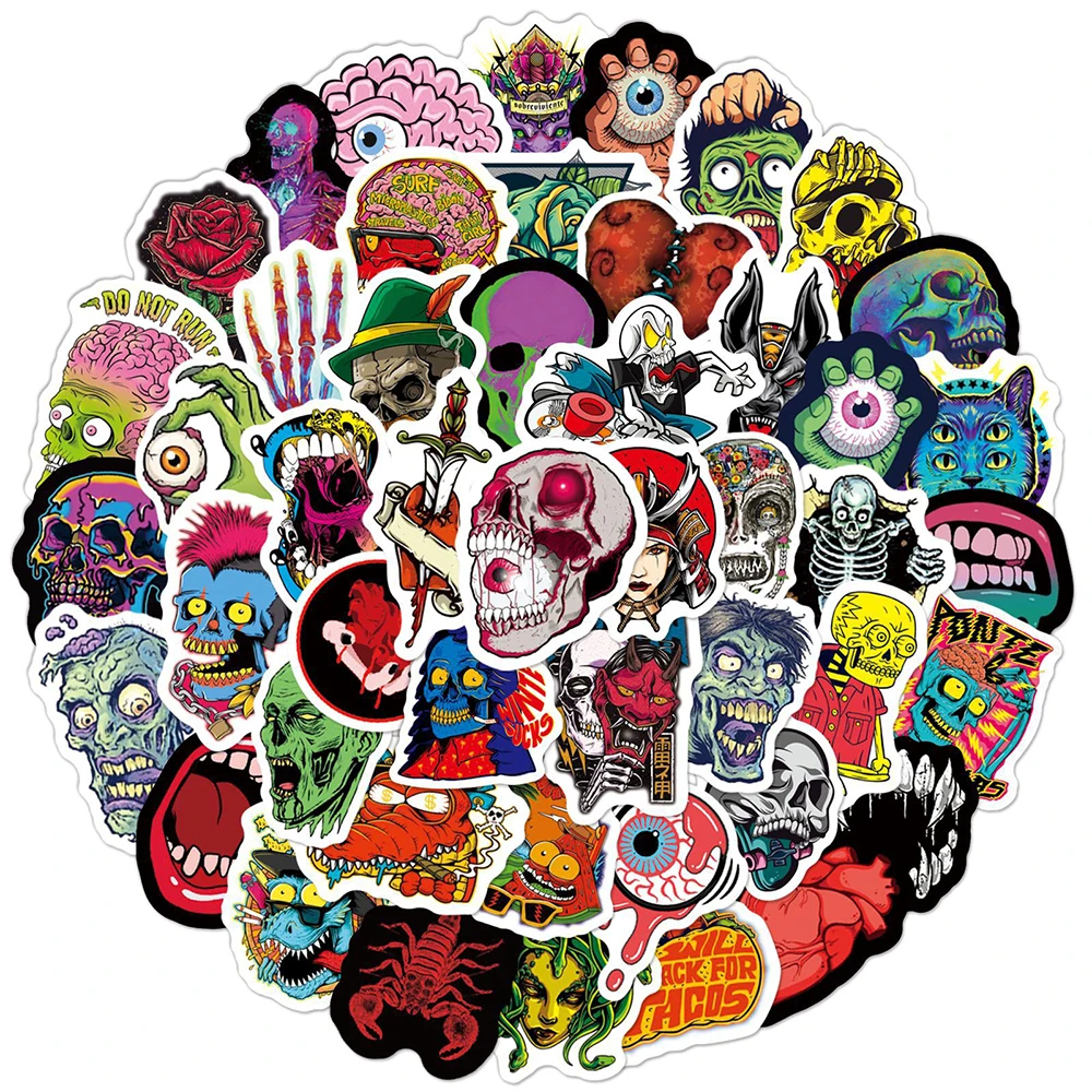 10/50/100PCS Horror Series Stickers Skull Zombie Skateboard Guitar Laptop Motorcycle Suitcase Bike Cool Sticker Decal Kid Toy
10/50/100PCS Horror Series Stickers Skull Zombie Skateboard Guitar Laptop Motorcycle Suitcase Bike Cool Sticker Decal Kid Toy