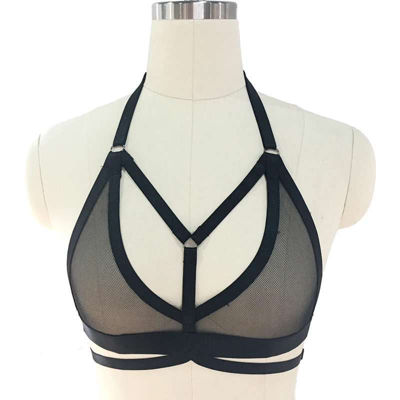 Fashion Mesh Cage Bra Body Harness Belt Sexy Lingerie Perspective Tops Cage bralette Black Adjust Strap Hollow Bra Women
Fashion Mesh Cage Bra Body Harness Belt Sexy Lingerie Perspective Tops Cage bralette Black Adjust Strap Hollow Bra Women