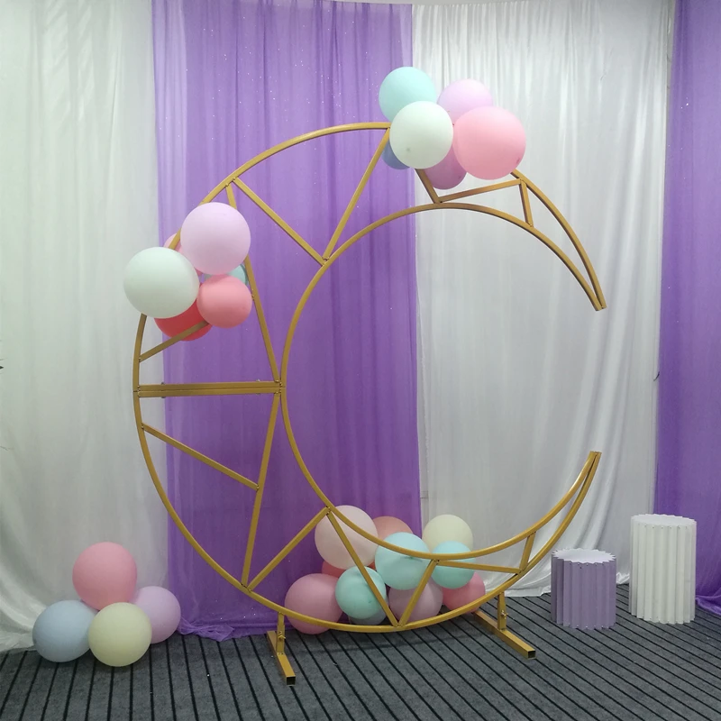 Wedding Decoration Background Flower Stand Wrought Iron Moon Shape Wedding Arch Family Gathering Stage Background Decoration
Wedding Decoration Background Flower Stand Wrought Iron Moon Shape Wedding Arch Family Gathering Stage Background Decoration