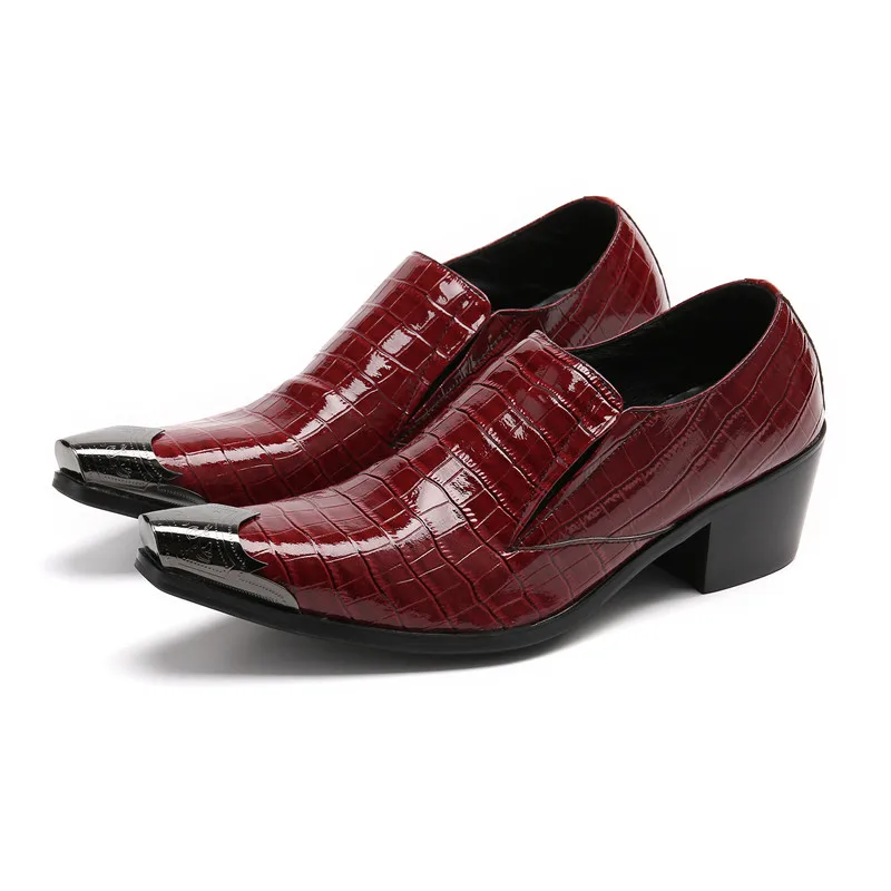 Pointed Toe Dress Formal Office Mens Shoes High Heels Genuine Leather Wedding Men's Shoes Metal head Oxford Zapatos Hombre 2022
Pointed Toe Dress Formal Office Mens Shoes High Heels Genuine Leather Wedding Men's Shoes Metal head Oxford Zapatos Hombre 2022