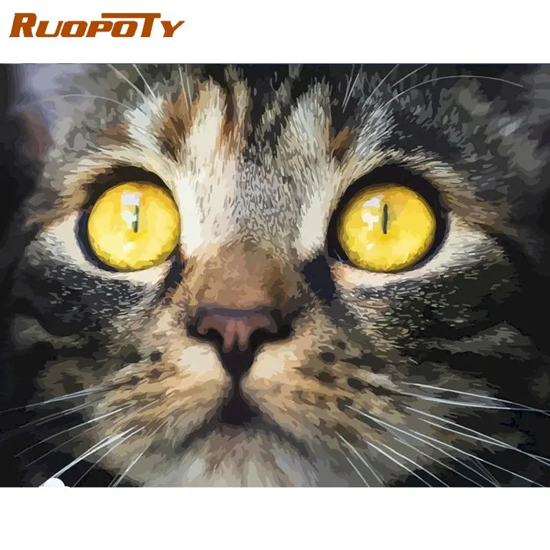 RUOPOTY Oil DIY Painting By Numbers Yellow Eyes Cat Animal Paint By Numbers On Canvas Frameless Home Decoration Unique Gift
RUOPOTY Oil DIY Painting By Numbers Yellow Eyes Cat Animal Paint By Numbers On Canvas Frameless Home Decoration Unique Gift