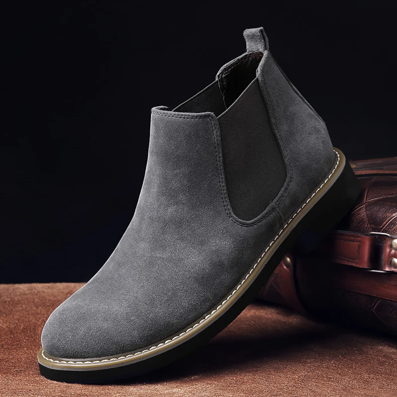 Men Chelsea Boots Ankle Martin Boots Plus Velvet High-top Outdoor Walking Shoes Wear Resistant Casual Shoes
Men Chelsea Boots Ankle Martin Boots Plus Velvet High-top Outdoor Walking Shoes Wear Resistant Casual Shoes