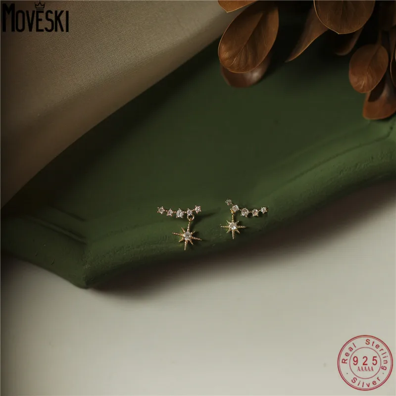 MOVESKI S925 Sterling Silver Plated 14K Gold Star Pendant Zircon Earrings Women Boutique Jewelry Banquet Party Gift
MOVESKI S925 Sterling Silver Plated 14K Gold Star Pendant Zircon Earrings Women Boutique Jewelry Banquet Party Gift