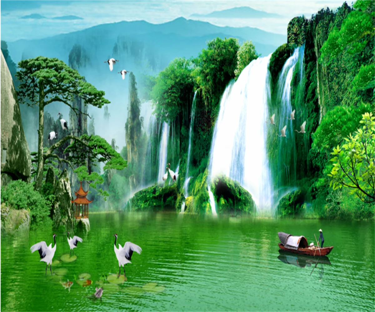 Chinese style home and Wanshixing three-dimensional background wallpaper landscape landscape stickers custom murals papiea peint
Chinese style home and Wanshixing three-dimensional background wallpaper landscape landscape stickers custom murals papiea peint