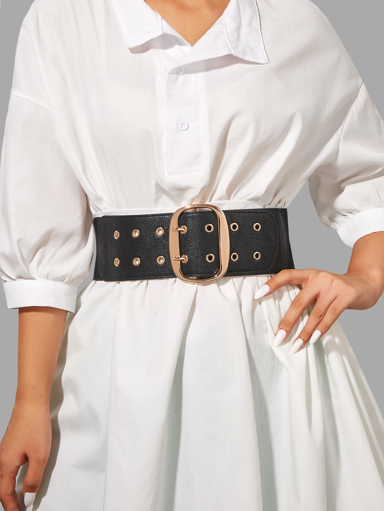 Luxury Brand Designer Fashion All-Match Retro Metal Pin Buckle With Eyelet Elastic Decoration Suit Jacket Waist Wide Girdle
Luxury Brand Designer Fashion All-Match Retro Metal Pin Buckle With Eyelet Elastic Decoration Suit Jacket Waist Wide Girdle