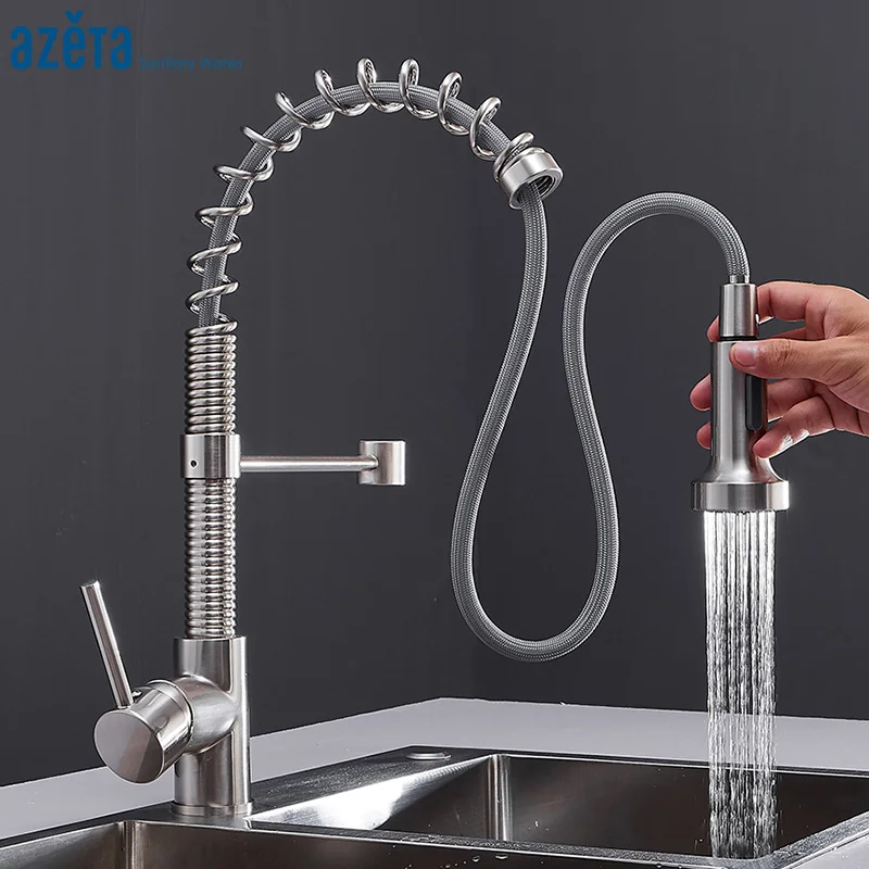 Azeta Kitchen Faucet Deck Mounted Kitchen Mixer Tap Pull Down Kitchen Sink Tap 2-Function Water Outlet Faucet Torneira AT9864BN
Azeta Kitchen Faucet Deck Mounted Kitchen Mixer Tap Pull Down Kitchen Sink Tap 2-Function Water Outlet Faucet Torneira AT9864BN