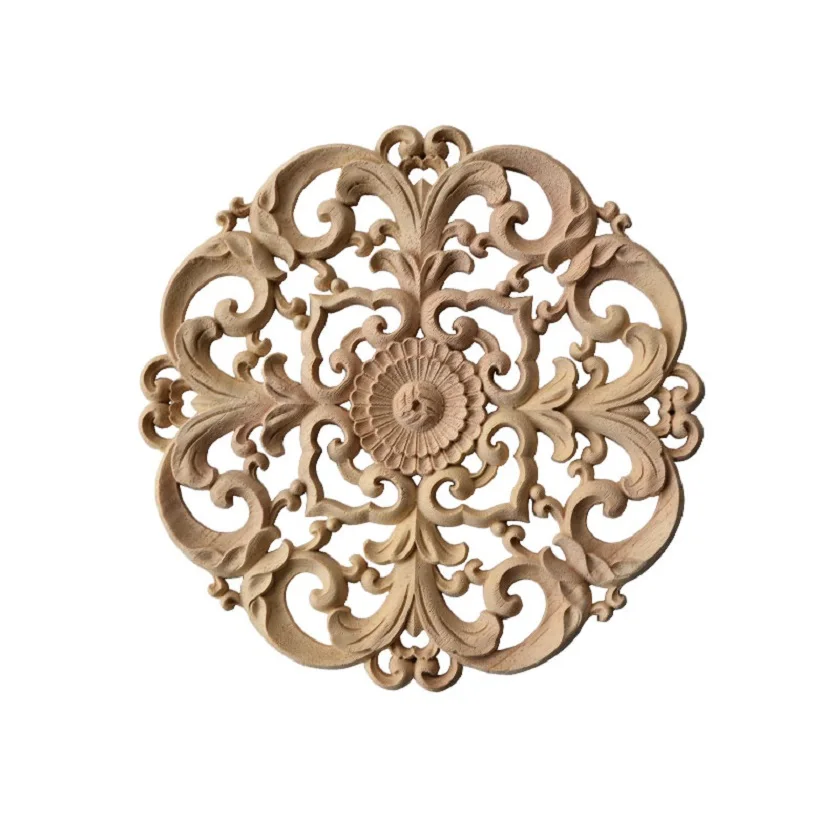 Solid Wood Carving Disc, Round Carving, Heart Flower, Cabinet Door Decoration, European Style
Solid Wood Carving Disc, Round Carving, Heart Flower, Cabinet Door Decoration, European Style