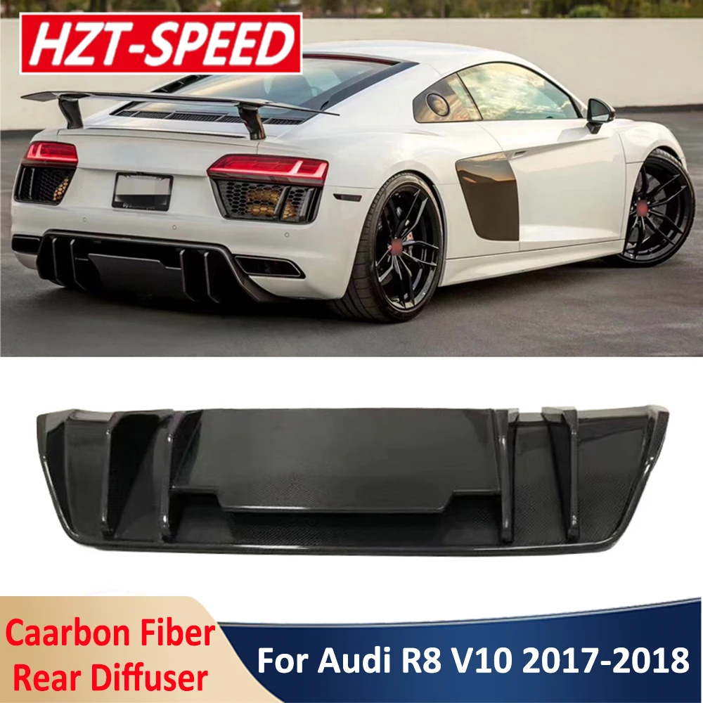 R8 Real Carbon Fiber Material Rear Lip Bumper Shovel Diffuser Car Modification Body Kit For Audi R8 V10 2017-2018
R8 Real Carbon Fiber Material Rear Lip Bumper Shovel Diffuser Car Modification Body Kit For Audi R8 V10 2017-2018