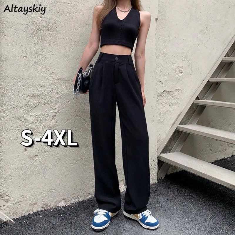 Pants Women Casual Students Long All-match Comfortable Ulzzang Chic Streetwear Trendy High Waist Straight Hot Sale Solid Classy
Pants Women Casual Students Long All-match Comfortable Ulzzang Chic Streetwear Trendy High Waist Straight Hot Sale Solid Classy