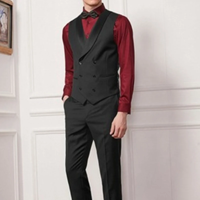 Spring New Custom Made Fashion Handsome Black Vest With Black Pants Men Suits For Wedding Dress Party Groomsmen Male Clothing
Spring New Custom Made Fashion Handsome Black Vest With Black Pants Men Suits For Wedding Dress Party Groomsmen Male Clothing