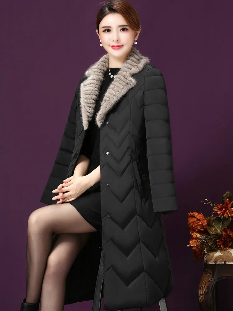 Duck Long Women's Light Down Coat Winter Real Mink Fur Collar Autumn Puffer Jacket 2020 X9901 KJ4502
Duck Long Women's Light Down Coat Winter Real Mink Fur Collar Autumn Puffer Jacket 2020 X9901 KJ4502
