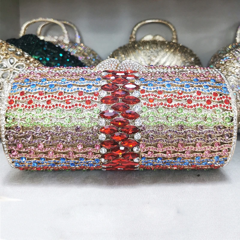 Red/Green/Blue 7 Colors Cylindrical Shape Evening Bags Sliver And Gold Wedding Bridal Purses New Arrival Women’s Diamond Bag
Red/Green/Blue 7 Colors Cylindrical Shape Evening Bags Sliver And Gold Wedding Bridal Purses New Arrival Women’s Diamond Bag