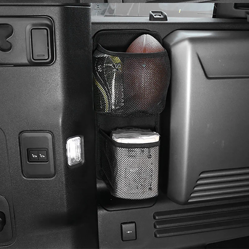 Для Land Rover Defender 110 2020, Стайлинг автомобиля, тканевый черный багажник, Боковая Сумка для хранения, автомобильные аксессуары
Для Land Rover Defender 110 2020, Стайлинг автомобиля, тканевый черный багажник, Боковая Сумка для хранения, автомобильные аксессуары