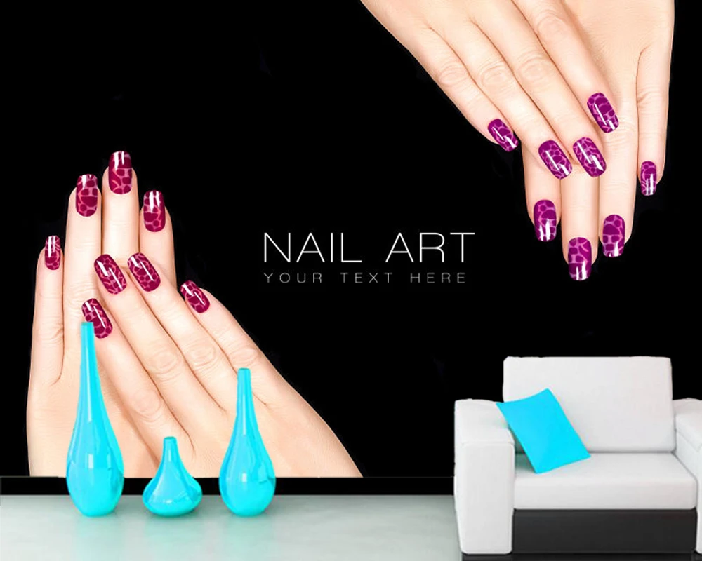Papel de parede Exquisite nail art 3d modern wallpaper,Nail Beauty Fashion Store mural
Papel de parede Exquisite nail art 3d modern wallpaper,Nail Beauty Fashion Store mural