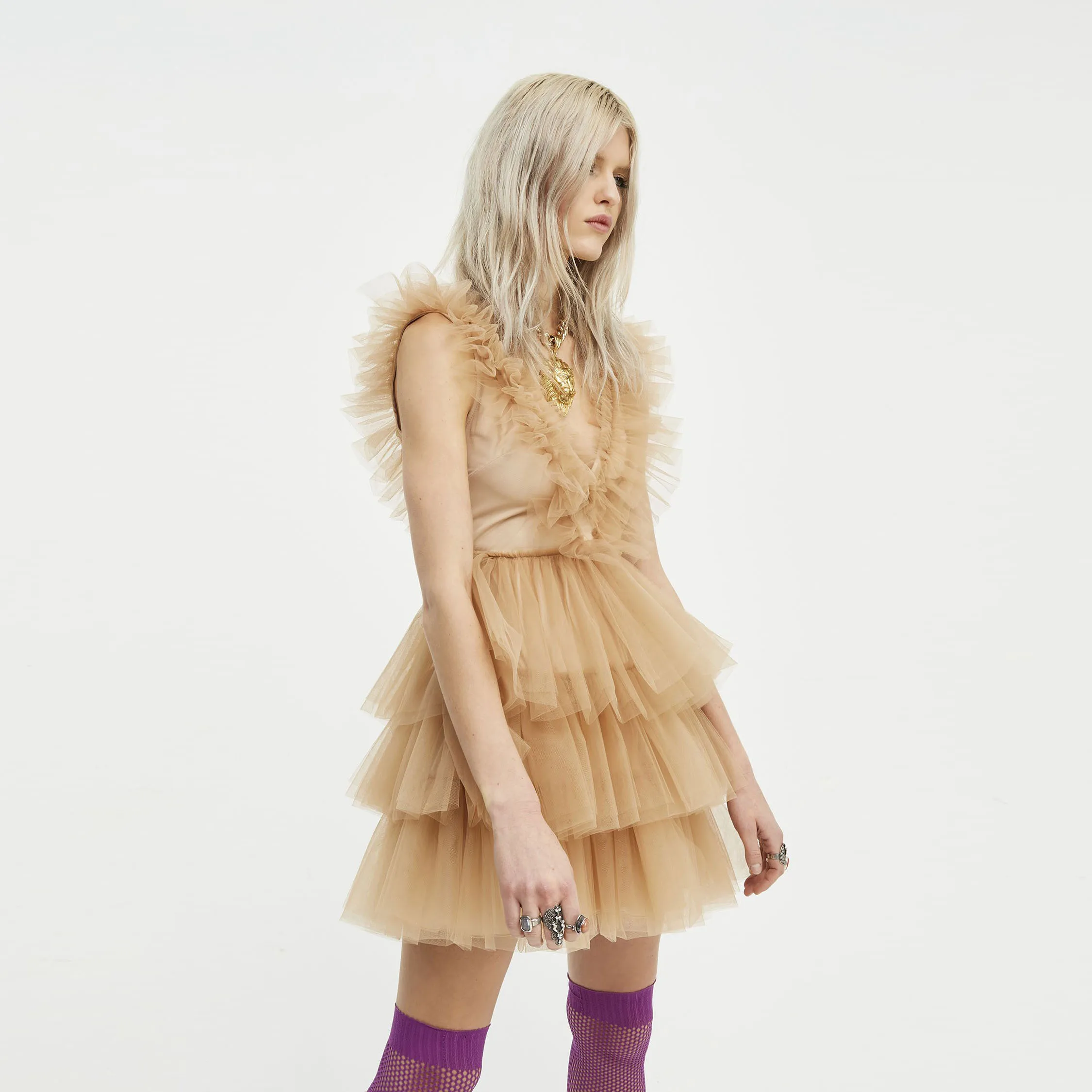 Classic Casual Elegant Women Dress Tulle Layered Ruffle Mini Dress V-Neck Party Photography Dresses Custom Made Plus Size
Classic Casual Elegant Women Dress Tulle Layered Ruffle Mini Dress V-Neck Party Photography Dresses Custom Made Plus Size