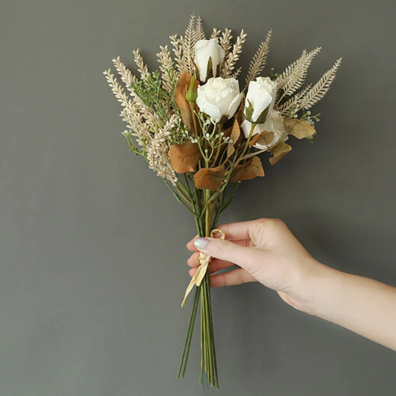 Artificial Roses for Wedding Decoration, Burnt Roses, Dried Flowers, INS Style, Bride Holding Flowers, Home, Living Room
Artificial Roses for Wedding Decoration, Burnt Roses, Dried Flowers, INS Style, Bride Holding Flowers, Home, Living Room