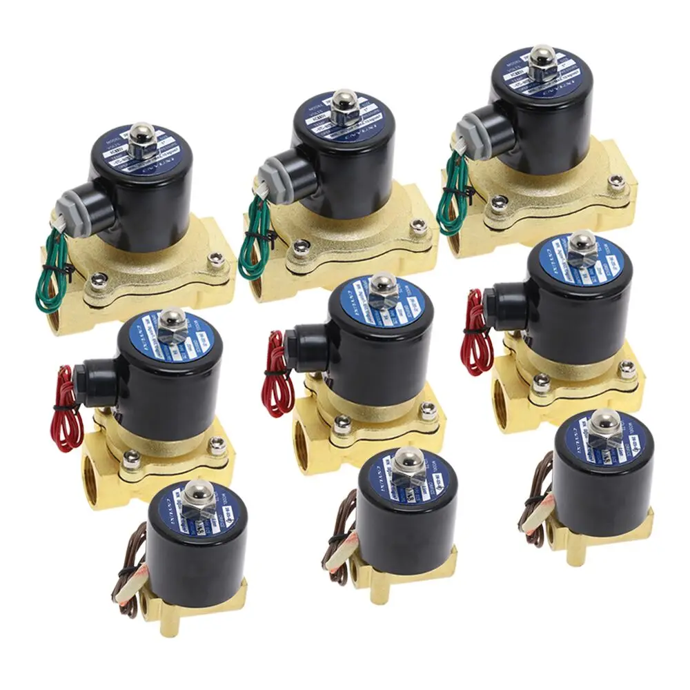 Electric 2W Solenoid Valve Brass Pneumatic Valve Normally Closed for Water / Oil / Gas 1/8'' 1/4'' 1/2'' 2W025 2 2W200 2W50
Electric 2W Solenoid Valve Brass Pneumatic Valve Normally Closed for Water / Oil / Gas 1/8'' 1/4'' 1/2'' 2W025 2 2W200 2W50