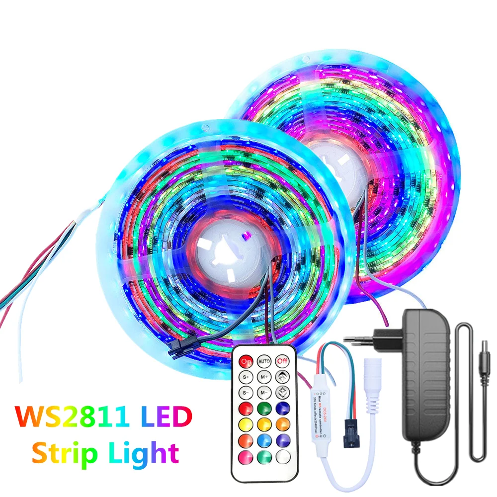 Светодиодная лента WS2811 5050 RGB, светодиодные лампы 12 В постоянного тока, Диодная цифровая адресная Светодиодная лента 5 м, 10 м с адаптером + RF 14 клавиш/21 клавиша, контроллер
Светодиодная лента WS2811 5050 RGB, светодиодные лампы 12 В постоянного тока, Диодная цифровая адресная Светодиодная лента 5 м, 10 м с адаптером + RF 14 клавиш/21 клавиша, контроллер