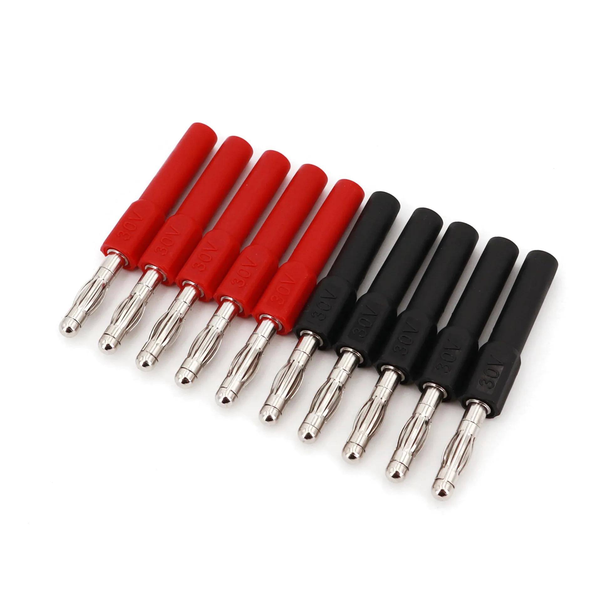 10Pcs Red and Black Brass 4mm Male Banana Plug to 2mm Female Jack Adapter Connector
10Pcs Red and Black Brass 4mm Male Banana Plug to 2mm Female Jack Adapter Connector
