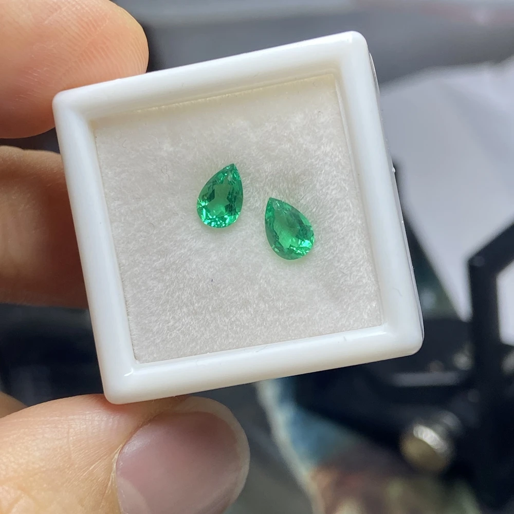 Meisidian Pear Cut 4x6mm 0.7 Carat Drop Shape Columbian Hydrothermal Green Emerald Gemstnoe
Meisidian Pear Cut 4x6mm 0.7 Carat Drop Shape Columbian Hydrothermal Green Emerald Gemstnoe